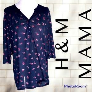 M Mama H&M high low hem Henley shirt